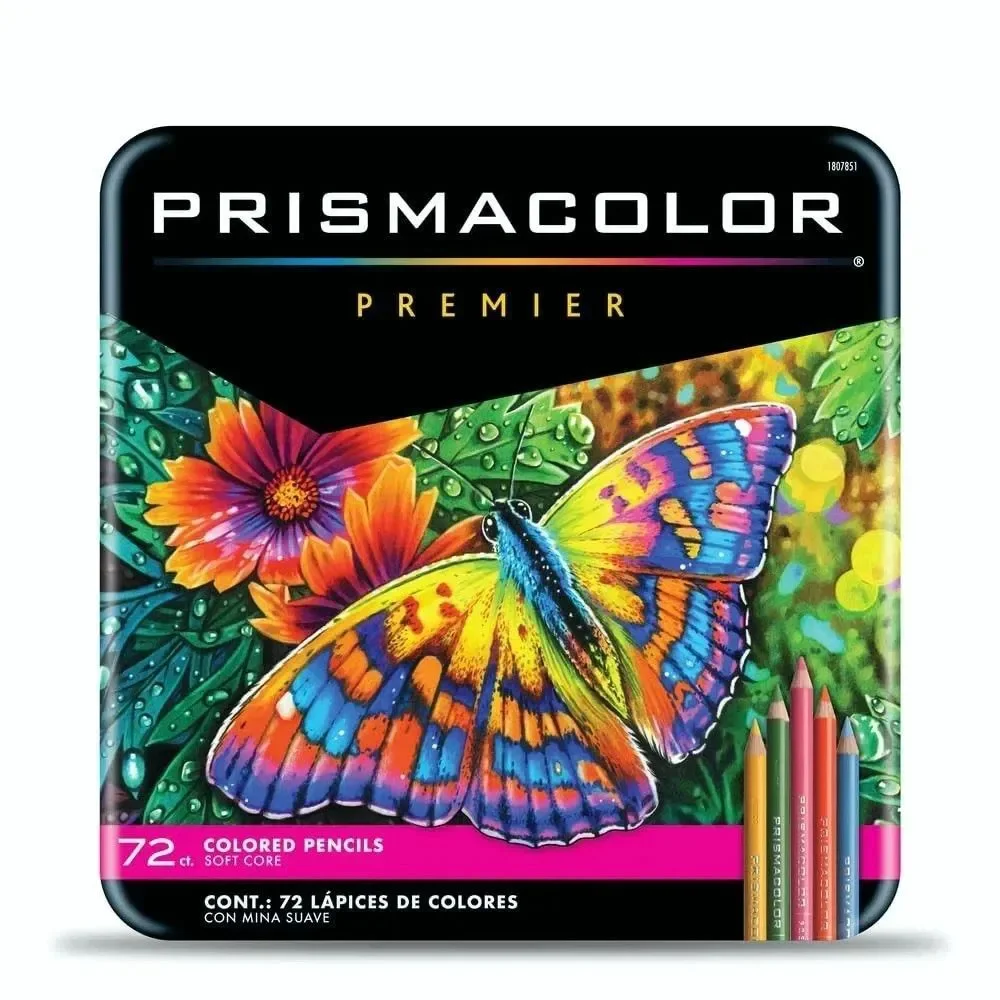 NEW - Prismacolor Premier Soft-Core Colored Pencils, 72-Count Tin